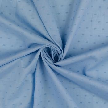Dobby Voile - uni, bleu